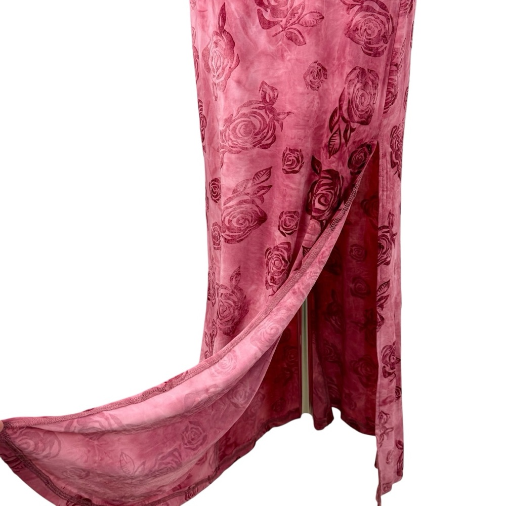 Hello Molly Found Myself Maxi Dress Pink Sz 4 NWT Floral Burnout Velvet - Picture 7 of 12
